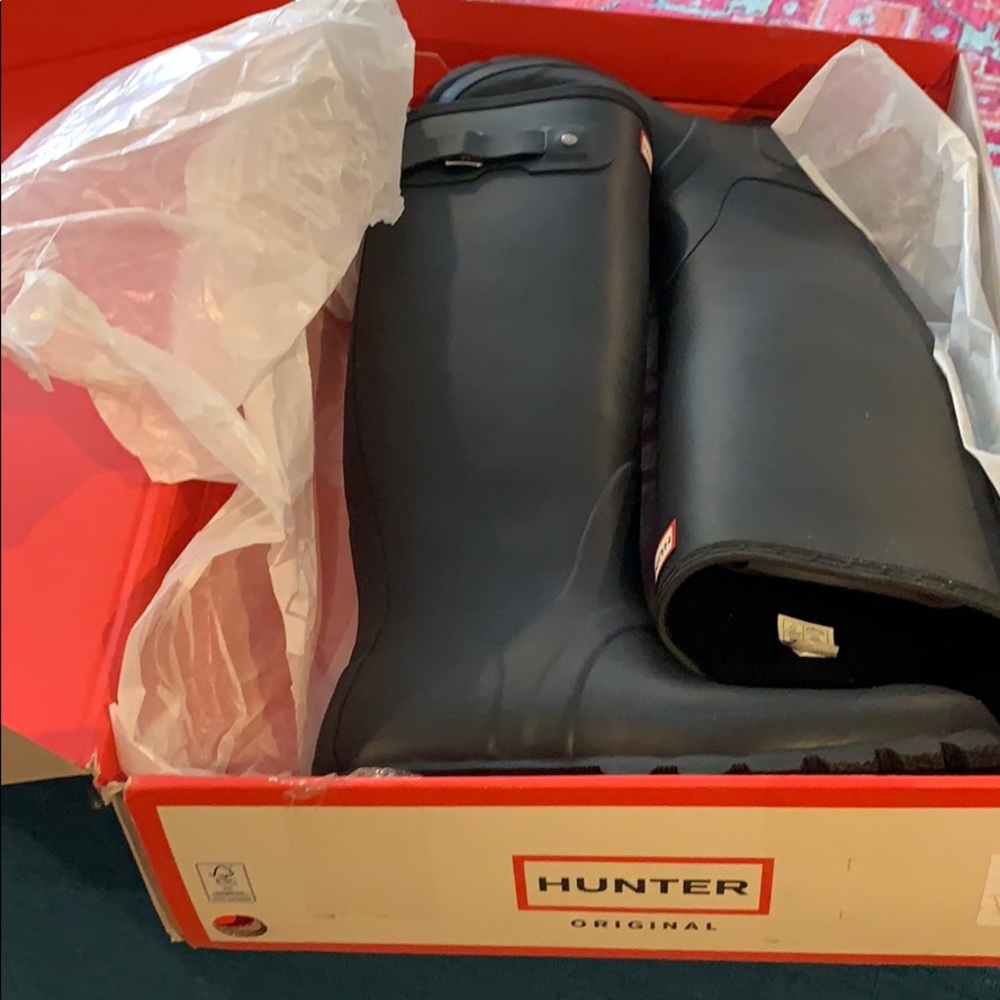 Hunter Original Matte Blk tall rain boots